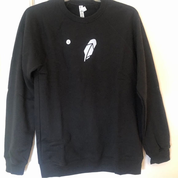 Bella Canvas Robinhood Logo Sweatshirt Black Men's Unisex size Large NWT - Picture 9 of 14